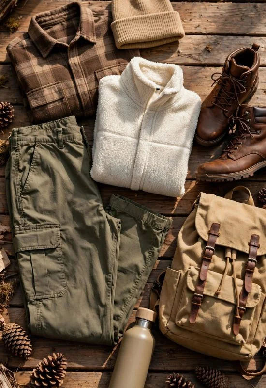 Earth-Tone Hike Aesthetic Outfit