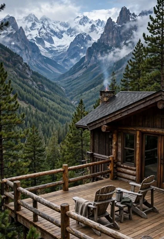 Mountain Cabin With a Scenic Deck