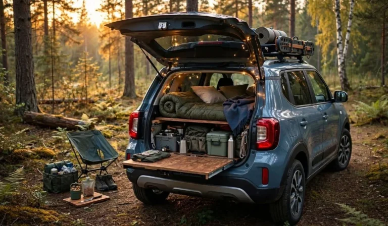 Small Car Camping Setup